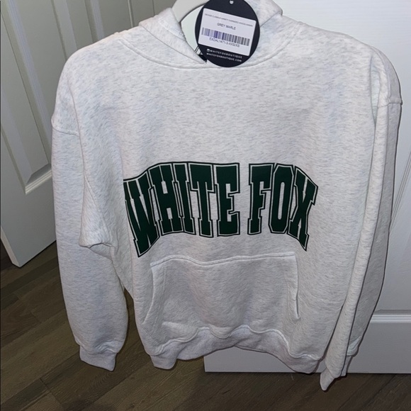 womens white fox Gray and green Sweater - Picture 1 of 1